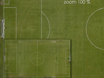 Football Field Components Featuring Green Grass White Lines And Goalposts 3d model