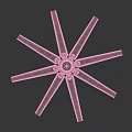 Modern Ceiling Fan With Six Wooden Blades Black Metal Base And Stylish Design