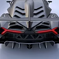 Black Modern Supercar With Aerodynamic Design Rear Wing And Aggressive Styling