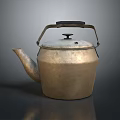 Vintage Copper Kettle As Daily Electrical Appliance With Metal Handle And Classic Design