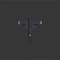 Royal Navy Skyhawk Model Aircraft With Gray Body And White Wing Tips
