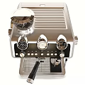 Stainless Steel Espresso Machine With Digital Display Gauges And Knobs For Modern Kitchen