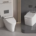 Toilet Smart Toilet Hand Paper Box Faucet Shower Sensor 3d model