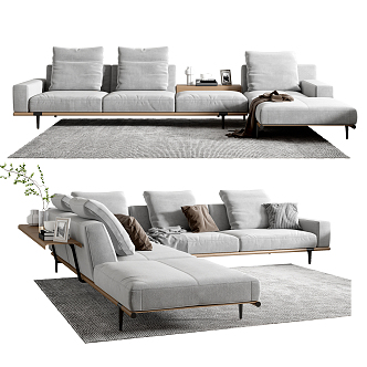 Modern corner sofa corner sofa combination 3d model