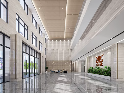 Modern Office Hall 3d model