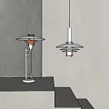 Modern lamp combination simple flying saucer lamp 3d model