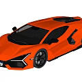 Red Lamborghini Sports Car With Modern Sleek Exterior And Black Wheels