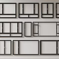 Modern windows combination windows glass windows floor-to-ceiling windows balcony windows bay windows bedroom windows sliding windows casement windows doors and windows 3d model