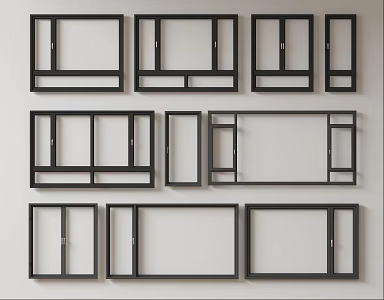 Modern windows combination windows glass windows floor-to-ceiling windows balcony windows bay windows bedroom windows sliding windows casement windows doors and windows 3d model