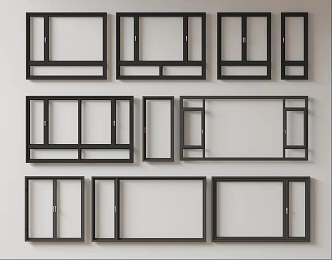 Modern windows combination windows glass windows floor-to-ceiling windows balcony windows bay windows bedroom windows sliding windows casement windows doors and windows 3d model