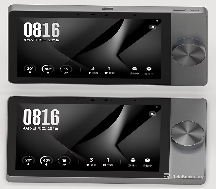 Smart Switch Panel With Touch Screen Knob Control And Home Automation Functions 3d model 
