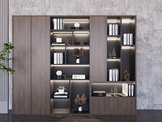 Modern Bookcase SU 3d model