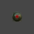 Green Military Bomb Cylindrical Shape With Red Part And Square Metal Tail Fin 3D Render