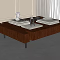 Quiet Ancient Style Tea Table 3d model