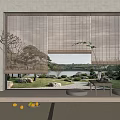 New Chinese-style roller shutter 3d model