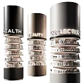 Cylindrical Rotating Multi Layered Display Shelves For Health Beauty Collection Retail Showcase