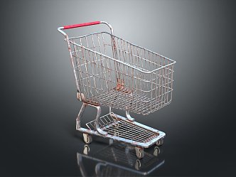 Shopping Cart Trolley Supermarket Shopping Cart Supermarket Trolley Supermarket Trolley Supermarket Trolley Supermarket 3d model