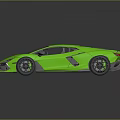 Striking Green Super Car With Modern Aerodynamic Design And Sleek Wheels