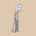 Portable Basketball Hoop Sports Equipment With Adjustable Height Stand And Stable Base