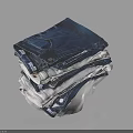 Neatly Stacked Blue Jeans and White T-Shirts for Casual Daily Outfits