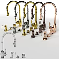 Modern Kitchen Faucet With 5 Color Finish And Stylish Design Elements 3d model