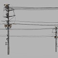 electric pole new rural construction power equipment industrial equipment cyberpunk 3d model