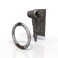 Furniture Decorative Metal Hardware With Rustic Ring And Hinge Plate