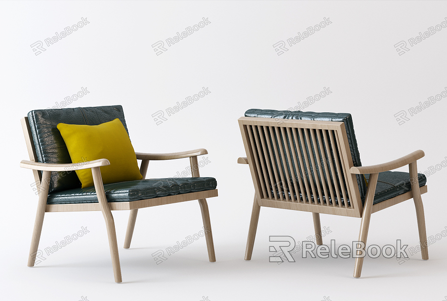 Nordic armchair single chair model