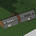 Modern Detached House Exterior Design With Gray Metal Roof Multiple Windows Wooden Accents And Grass