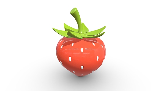 Strawberry Cartoon Strawberry Low Poly Strawberry Style Strawberry Cartoon Fruit 3d model