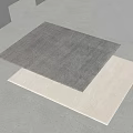 Square Rugs in Gray and White for Modern Home Interior Decor 3d model