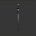 Ornate Decorative Sword With Blue Gem Hilt And Intricate Silver Blade Design 3d model