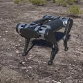 Advanced Industrial Quadruped Robotic Equipment With Metallic Structure For Outdoor Terrain