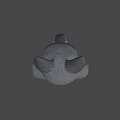 Detailed 3D Rendered Wolf Character Head With Purple Eyes For Game And Movie
