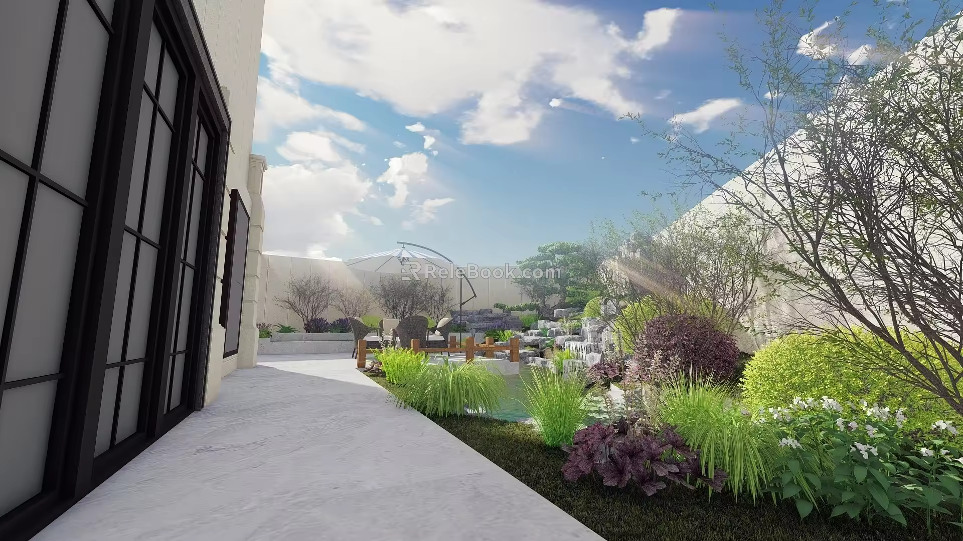 Courtyard Garden SU Model 3d model