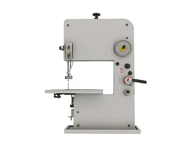 Industrial Bandsaw Machine With Metal Frame Adjustable Worktable And Control Knobs 3d model