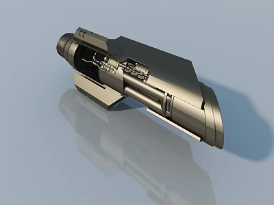 Swing Door Metal Construction With Mechanical Components And Industrial Design Details 3d model