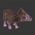 Realistic 3D Model of Brown Spotted Triceratops With Horns and Frill on Dark Background