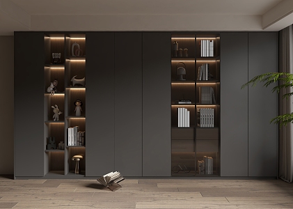 Light Luxury Home Bookcase 3d model