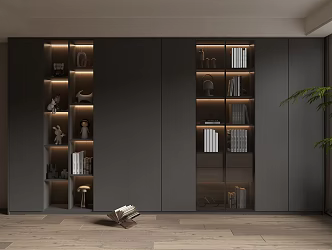 Light Luxury Home Bookcase 3d model