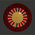 Roulette table gambling table gambling equipment items 3d model