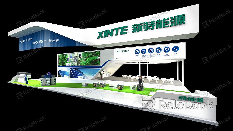 Modern Exhibition Booth Exhibition Hall model