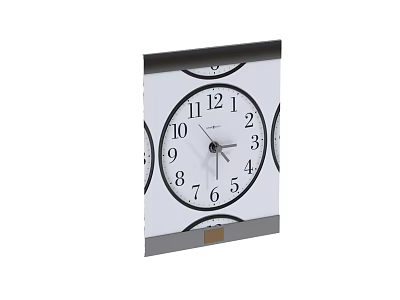 Analog Wall Clock With Classic Design Round Dial Black Numbers And White Face 3d model