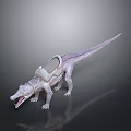 Purple Reptile Crocodile 3D Model With Saddle Like Seat Design