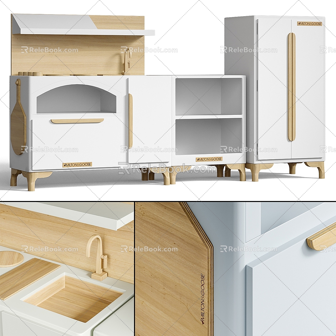 Children's toy kitchen 3d model