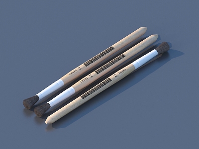 Brush stationery sketch 3d model