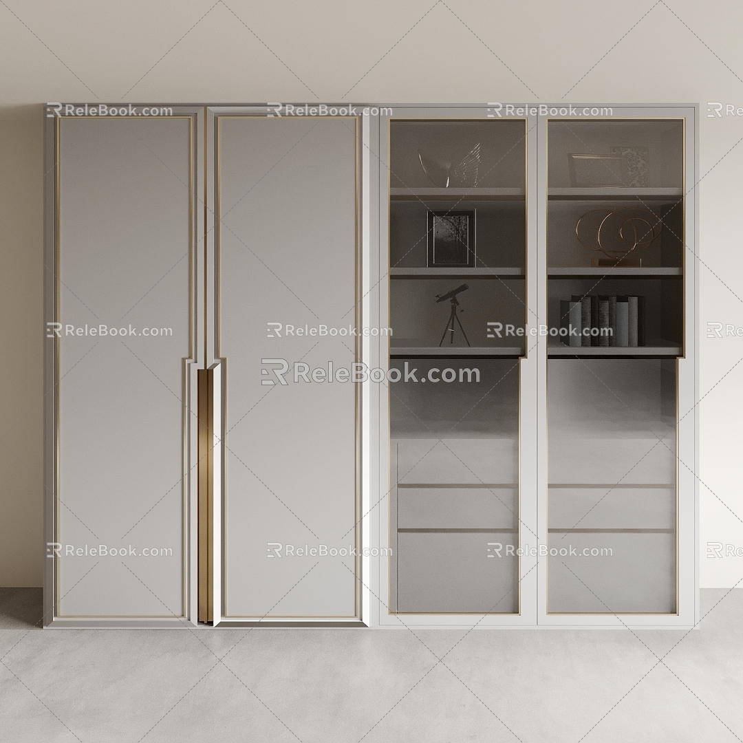 Wardrobe Shoe Cabinet Storage Cabinet Wall Cabinet 3d model