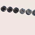 Different Stylish Alloy Car Wheels With Black Silver Red Accents And Spoke Designs