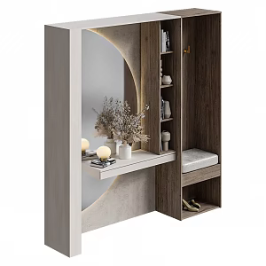 Modern Entrance Cabinet Shoe Changing Stool 3d model