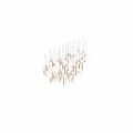 Modern Elegant Chandelier With Crystal Leaf Shaped Glass Hanging Illuminated Design